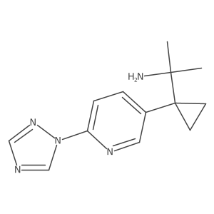 2-{1-[6-(1H-1,2,4-triazol-1-yl)pyridin-3-yl]cyclopropyl}propan-2-amine结构式