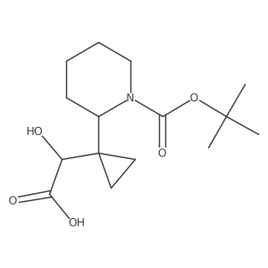 2-(1-{1-[(Tert-butoxy)carbonyl]piperidin-2-yl}cyclopropyl)-2-hydroxyacetic acid结构式