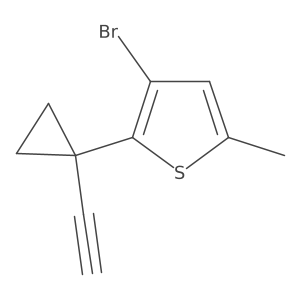 3-Bromo-2-(1-ethynylcyclopropyl)-5-methylthiophene结构式