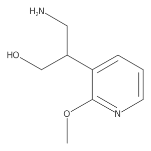 3-Amino-2-(2-methoxypyridin-3-yl)propan-1-ol结构式