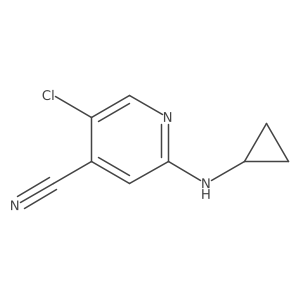 5-Chloro-2-(cyclopropylamino)pyridine-4-carbonitrile结构式