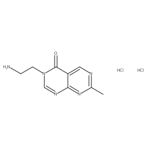3-(2-aminoethyl)-7-methyl-3H,4H-pyrimido[4,5-d][1,3]diazin-4-one dihydrochloride Structure