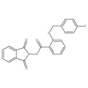 1,3-dioxo-2,3-dihydro-1H-isoindol-2-yl 2-[(4-fluorophenyl)methoxy]benzoate结构式