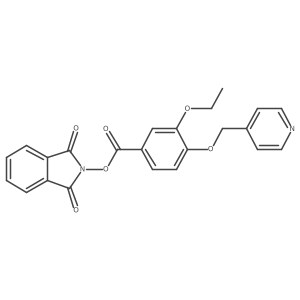 1,3-dioxo-2,3-dihydro-1H-isoindol-2-yl 3-ethoxy-4-[(pyridin-4-yl)methoxy]benzoate结构式