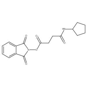 1,3-dioxo-2,3-dihydro-1H-isoindol-2-yl 3-(cyclopentylcarbamoyl)propanoate结构式