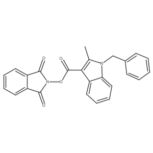 1,3-dioxo-2,3-dihydro-1H-isoindol-2-yl 1-benzyl-2-methyl-1H-indole-3-carboxylate结构式