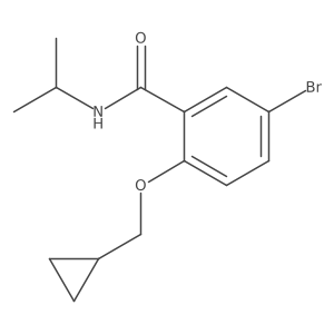 5-Bromo-2-(cyclopropylmethoxy)-N-isopropylbenzamide结构式