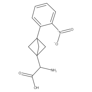 2-Amino-2-[3-(2-nitrophenyl)-1-bicyclo[1.1.1]pentanyl]acetic acid Structure