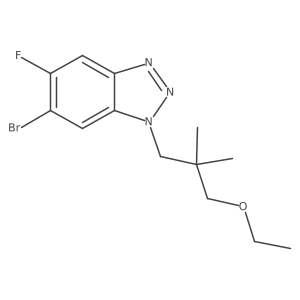 6-bromo-1-(3-ethoxy-2,2-dimethylpropyl)-5-fluoro-1H-1,2,3-benzotriazole Structure