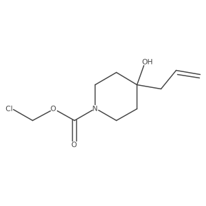 Chloromethyl 4-hydroxy-4-(prop-2-en-1-yl)piperidine-1-carboxylate结构式