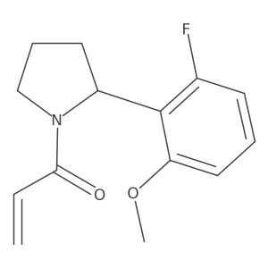 1-[2-(2-Fluoro-6-methoxyphenyl)pyrrolidin-1-yl]prop-2-en-1-one结构式