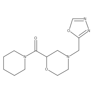 4-[(1,3,4-Oxadiazol-2-yl)methyl]-2-(piperidine-1-carbonyl)morpholine Structure