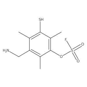 3-(Aminomethyl)-2,4,6-trimethyl-5-sulfanylphenyl sulfurofluoridate Structure