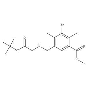Methyl 5-({[2-(tert-butoxy)-2-oxoethyl]amino}methyl)-2,4-dimethyl-3-sulfanylbenzoate Structure