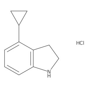 4-Cyclopropyl-2,3-dihydro-1H-indole;hydrochloride结构式