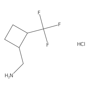 (2-(Trifluoromethyl)cyclobutyl)methanamine hydrochloride结构式