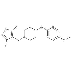 2-({1-[(3,5-Dimethyl-1,2-oxazol-4-yl)methyl]piperidin-4-yl}oxy)-5-methoxypyrimidine Structure