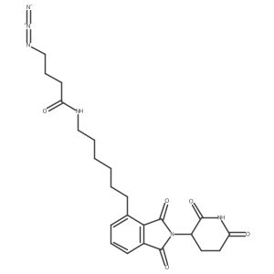 4-azido-N-[6-[2-(2,6-dioxo-3-piperidyl)-1,3-dioxo-isoindolin-4-yl]hexyl]butanamide Structure
