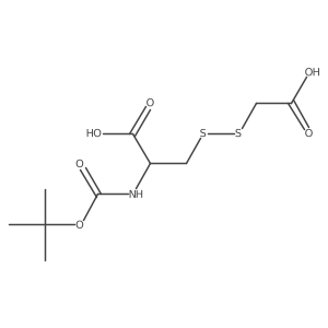 (2R)-2-{[(tert-butoxy)carbonyl]amino}-3-[(carboxymethyl)disulfanyl]propanoic acid Structure