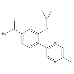 3-(Cyclopropyloxy)-4-(5-methyl-2-pyrazinyl)benzoic acid结构式