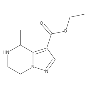 ethyl 4-methyl-4H,5H,6H,7H-pyrazolo[1,5-a]pyrazine-3-carboxylate结构式