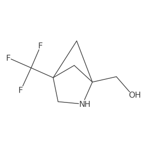 [4-(Trifluoromethyl)-2-azabicyclo[2.1.1]hexan-1-yl]methanol结构式