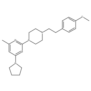 2-{4-[2-(4-Methoxyphenyl)ethyl]piperazin-1-yl}-4-methyl-6-(pyrrolidin-1-yl)pyrimidine结构式