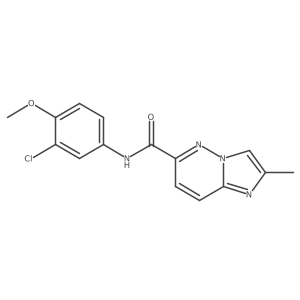 N-(3-chloro-4-methoxyphenyl)-2-methylimidazo[1,2-b]pyridazine-6-carboxamide结构式