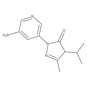 1-(5-aminopyridin-3-yl)-3-methyl-4-(propan-2-yl)-4,5-dihydro-1H-pyrazol-5-one Structure