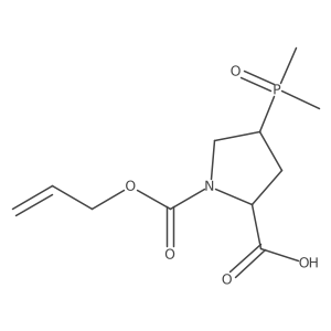 rac-(2R,4R)-4-(dimethylphosphoryl)-1-[(prop-2-en-1-yloxy)carbonyl]pyrrolidine-2-carboxylic acid Structure