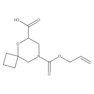 8-[(Prop-2-en-1-yloxy)carbonyl]-5-oxa-8-azaspiro[3.5]nonane-6-carboxylic acid Structure