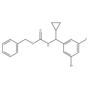 benzyl N-[(3-bromo-5-fluorophenyl)(cyclopropyl)methyl]carbamate结构式