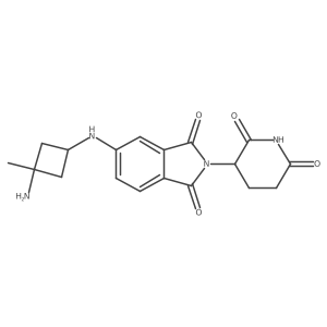 5-[(3-amino-3-methylcyclobutyl)amino]-2-(2,6-dioxopiperidin-3-yl)-2,3-dihydro-1H-isoindole-1,3-dione结构式