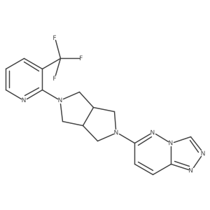 2-(5-{[1,2,4]Triazolo[4,3-b]pyridazin-6-yl}-octahydropyrrolo[3,4-c]pyrrol-2-yl)-3-(trifluoromethyl)pyridine结构式