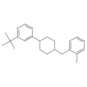 4-{4-[(3-Fluoropyridin-4-yl)methyl]piperazin-1-yl}-6-(trifluoromethyl)pyrimidine结构式