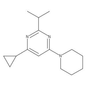 4-Cyclopropyl-6-(piperidin-1-yl)-2-(propan-2-yl)pyrimidine Structure