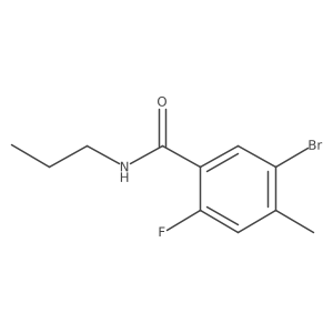 5-Bromo-2-fluoro-4-methyl-N-propylbenzamide结构式