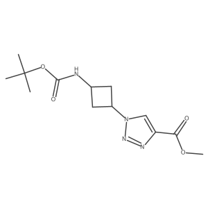 methyl 1-[(1r,3r)-3-{[(tert-butoxy)carbonyl]amino}cyclobutyl]-1H-1,2,3-triazole-4-carboxylate Structure
