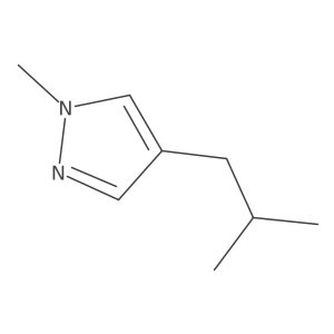 1-methyl-4-(2-methylpropyl)-1H-pyrazole结构式