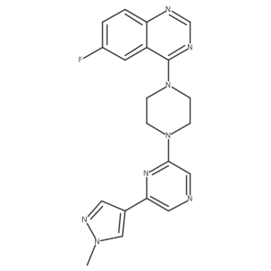 6-fluoro-4-{4-[6-(1-methyl-1H-pyrazol-4-yl)pyrazin-2-yl]piperazin-1-yl}quinazoline Structure