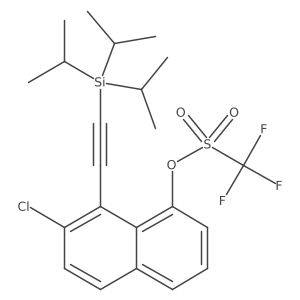 7-Chloro-8-((triisopropylsilyl)ethynyl)naphthalen-1-yl trifluoromethanesulfonate Structure