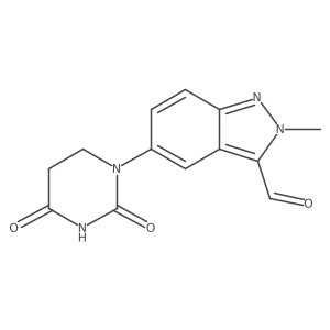5-(2,4-dioxo-1,3-diazinan-1-yl)-2-methyl-2H-indazole-3-carbaldehyde结构式