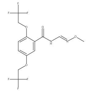 N-[(methoxyimino)methyl]-2,5-bis(2,2,2-trifluoroethoxy)benzenecarboxamide结构式
