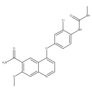 4-(3-Chloro-4-(3-methylureido)phenoxy)-7-methoxyquinoline-6-carboxamide结构式