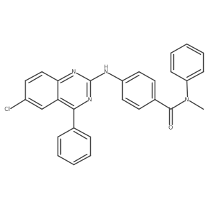 4-[(6-chloro-4-phenylquinazolin-2-yl)amino]-N-methyl-N-phenylbenzamide Structure