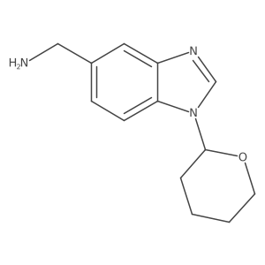 (1-(tetrahydro-2H-pyran-2-yl)-1H-benzo[d]imidazol-5-yl)methanamine结构式