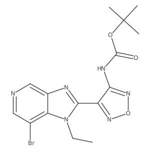 [4-(7-Bromo-1-ethyl-1H-imidazo[4,5-c]pyridin-2-yl)-furazan-3-yl]-carbamic Acid Tert-Butyl Ester结构式