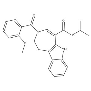 3-(2-Methoxybenzoyl)-1,2,3,6-tetrahydroazepino[4,5-b]indole-5-carboxylic acid isopropyl ester Structure