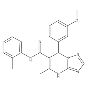 7-(3-methoxyphenyl)-5-methyl-N-(2-methylphenyl)-4H,7H-[1,2,4]triazolo[1,5-a]pyrimidine-6-carboxamide结构式