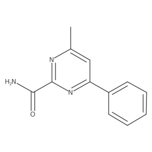 4-Methyl-6-phenylpyrimidine-2-carboxamide结构式